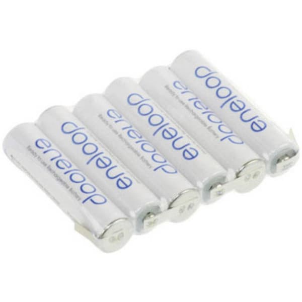 Panasonic eneloop Reihe F1x6 Batteripack Antal celler: 6 Batteristorlek: AAA (R03) U-lödfana NiMH 7.2 V 750 mAh