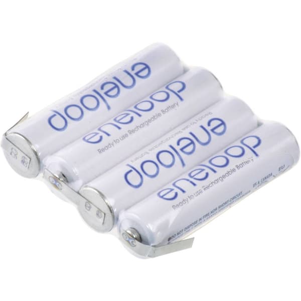 Panasonic eneloop Reihe F1x4 Batteripack Antal celler: 4 Batteristorlek: AAA (R03) Z-lödfana NiMH 4.8 V 750 mAh