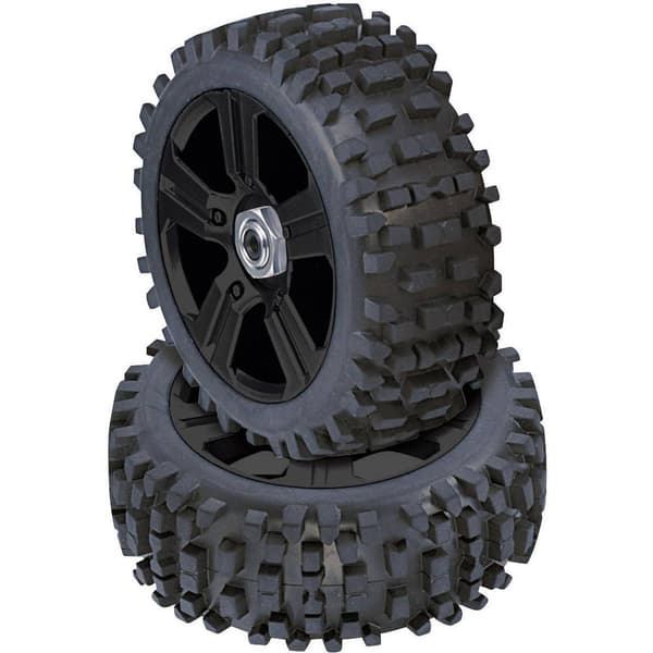 Reely 1:8 Buggy Kompletta hjul Stollen 5 ekrar Svart 4 st