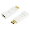 Miniatyrbild 3 av 4: LogiLink CV0057 DisplayPort / HDMI Adapter [1x DisplayPort hane - 1x HDMI hona] Vit guldpläterad kontakt