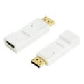 Miniatyrbild 2 av 4: LogiLink CV0057 DisplayPort / HDMI Adapter [1x DisplayPort hane - 1x HDMI hona] Vit guldpläterad kontakt
