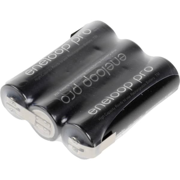 Panasonic eneloop Pro Reihe F1x3 Batteripack Antal celler: 3 Batteristorlek: AA (R6) Z-lödfana NiMH 3.6 V 2450 mAh