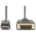Miniatyrbild 2 av 3: Digitus DisplayPort / DVI Adapterkabel DisplayPort-kontakt, DVI-D 24+1-polig Kontakt 2 m Svart AK-340306-020-S DisplayP