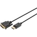 Miniatyrbild 1 av 3: Digitus DisplayPort / DVI Adapterkabel DisplayPort-kontakt, DVI-D 24+1-polig Kontakt 2 m Svart AK-340306-020-S DisplayP