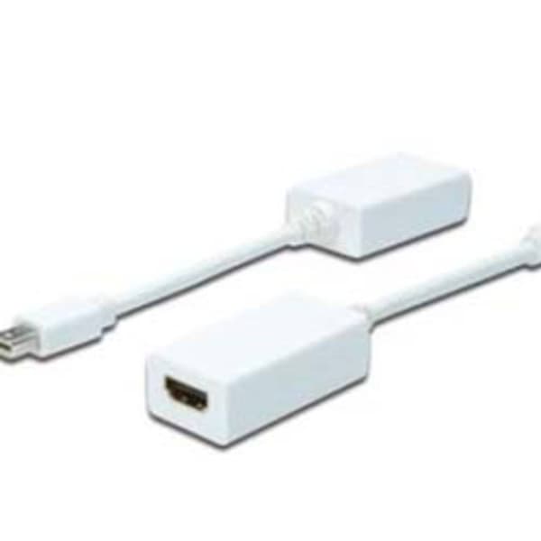 Digitus AK-340411-001-W DisplayPort / HDMI Adapter [1x Mini-DisplayPort hane - 1x HDMI hona] Vit 15.00 cm