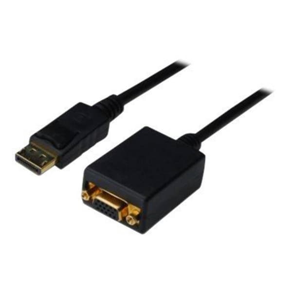 Digitus AK-340403-001-S DisplayPort / VGA Adapter [1x DisplayPort hane - 1x VGA hona] Svart 15.00 cm