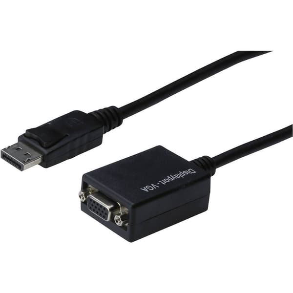 Digitus AK-340403-001-S DisplayPort / VGA Adapter [1x DisplayPort hane - 1x VGA hona] Svart 15.00 cm