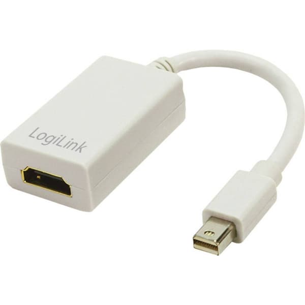 LogiLink CV0036A DisplayPort / HDMI Adapter [1x Mini-DisplayPort hane - 1x HDMI hona] Vit 10.00 cm