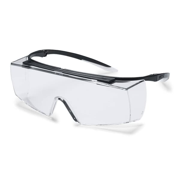 uvex super f OTG 9169585 Skyddsglasögon Svart, Vit