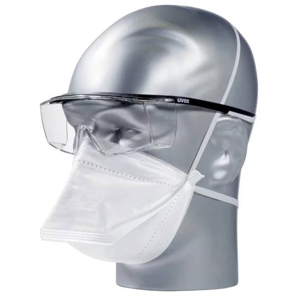 uvex super f OTG 9169585 Skyddsglasögon Svart, Vit