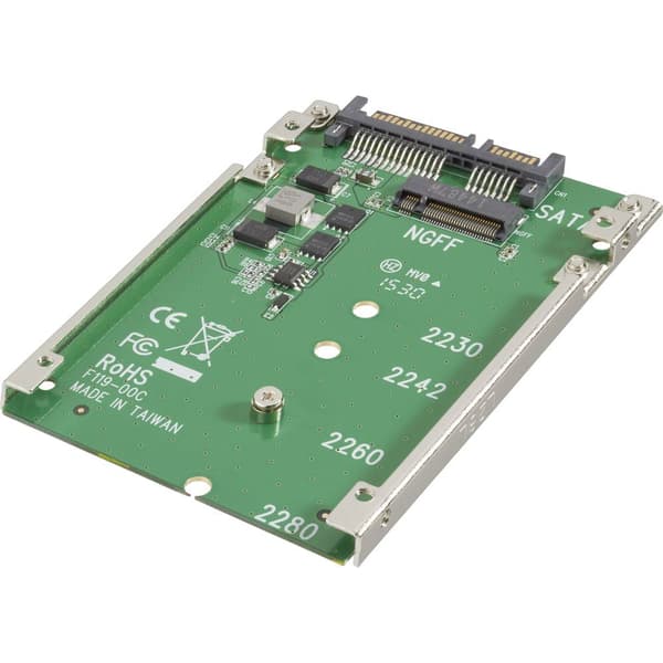 Renkforce Gränssnittskonverter [1x SATA-kombi hane 7+15 pol - 1x M.2 NGFF]