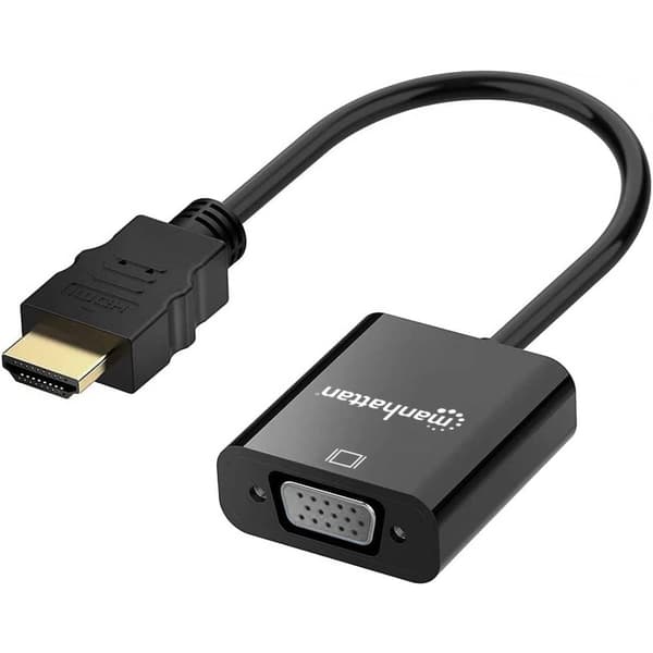 Manhattan 151467 HDMI / VGA Adapter [1x HDMI hane - 1x VGA hona] Svart 0.26 m