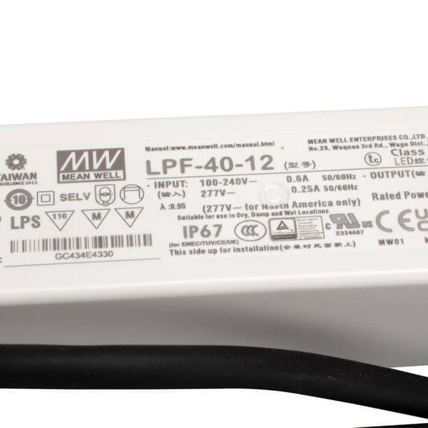 Mean Well LPF-40-12 LED driver, LED transformator Konstantspänning, Konstantström 40 W 3.34 A 7.2 - 12 V/DC inte dimbar
