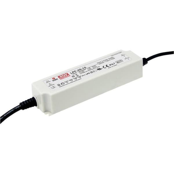 Mean Well LPF-40-12 LED driver, LED transformator Konstantspänning, Konstantström 40 W 3.34 A 7.2 - 12 V/DC inte dimbar