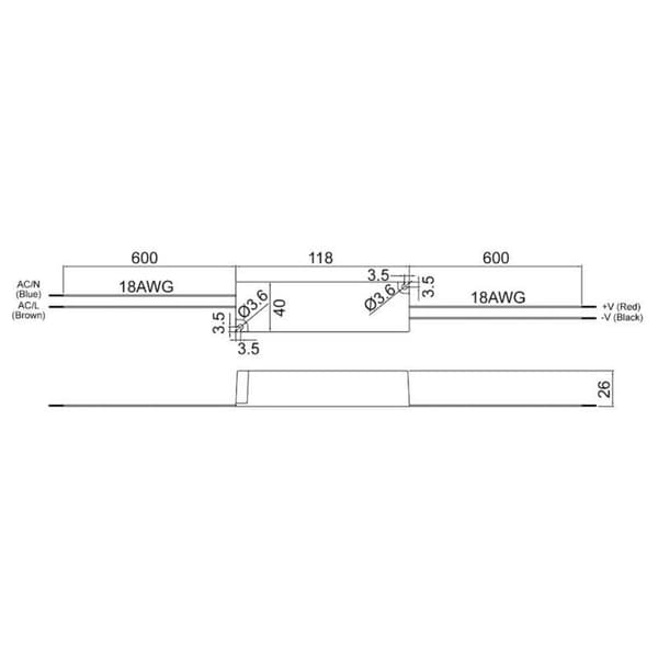 MW Mean Well LPV-20-24 LED transformator Konstantspänning 20 W 0 - 0.84 A 24 V/DC inte dimbar, Överbelastningsskydd 1 s