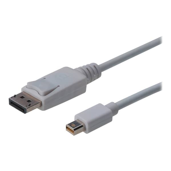 Digitus Mini-DisplayPort / DisplayPort Adapterkabel Mini DisplayPort-kontakt, DisplayPort-kontakt 2.00 m Vit AK-340102-