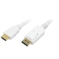 Miniatyrbild 2 av 4: LogiLink DisplayPort / HDMI Adapterkabel DisplayPort-kontakt, HDMI-A-kontakt 2.00 m Vit CV0055 guldpläterad kontakt Dis