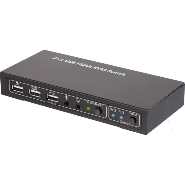 SpeaKa Professional 2 Port KVM-switch HDMI USB 1920 x 1080 Pixel, 3840 x 2160 Pixel