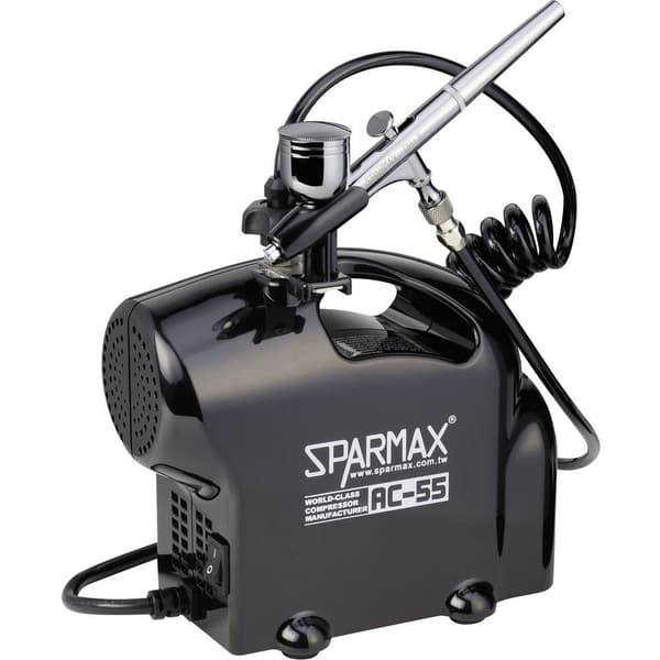Sparmax SK-55 SK-55 Airbrush Start-set med kompressor Double Action