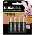 Miniatyrbild 1 av 2: Duracell PreCharged HR06 Laddbart batteri AA (R6) NiMH 2500 mAh 1.2 V 4 st