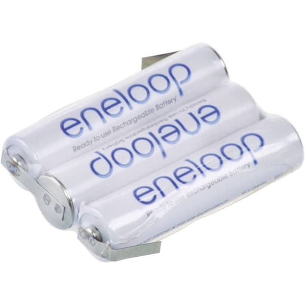 Panasonic eneloop Reihe F1x3 Batteripack Antal celler: 3 Batteristorlek: AAA (R03) Z-lödfana NiMH 3.6 V 750 mAh