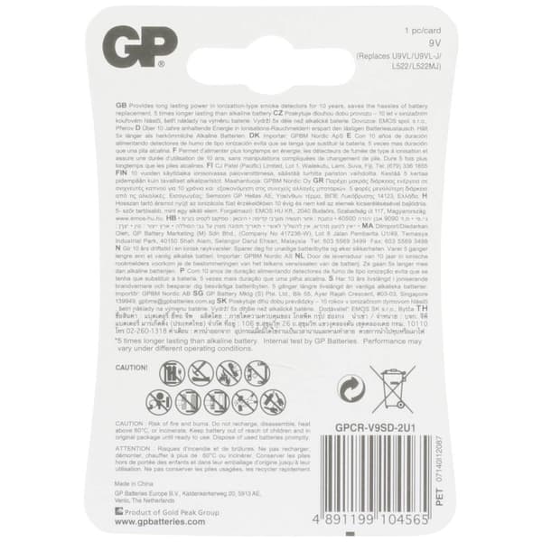 GP GPCR9VSTD565C1 Batteri 9 V Litium 800 mAh 9 V 1 st