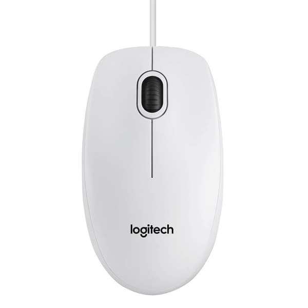 Logitech B100 WiFi mus USB Optisk Vit 3 Knappar 800 dpi