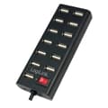 Miniatyrbild 3 av 4: LogiLink UA0126 13 Port USB 2.0-Hub Svart