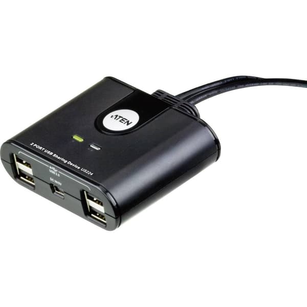 ATEN US224-AT 2 Port USB 2.0-switch Svart