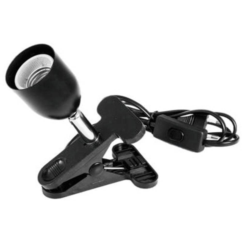 Eurolite Lampsockel-adapter E27 230 V 60 W med klämma, med eurokontakt, med vippströmbrytare