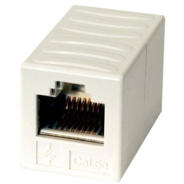 Telegärtner RJ45 Nätverk Adapter CAT 6 [1x RJ45 hona - 1x RJ45 hona] Alpinvit