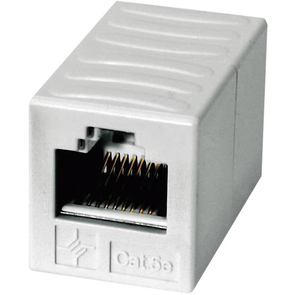Telegärtner RJ45 Nätverk Adapter CAT 6 [1x RJ45 hona - 1x RJ45 hona] Alpinvit