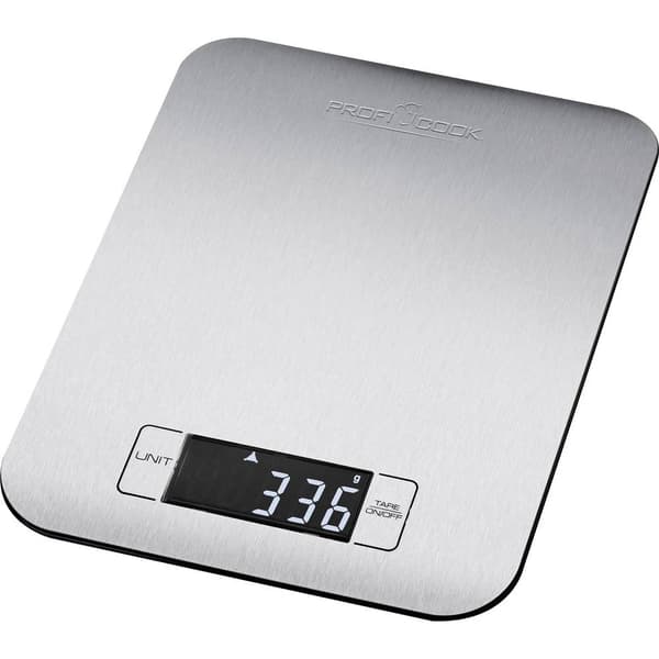 Profi Cook PC-KW 1061 Köksvåg digital Vägningsområde=5 kg Rostfritt stål, Svart