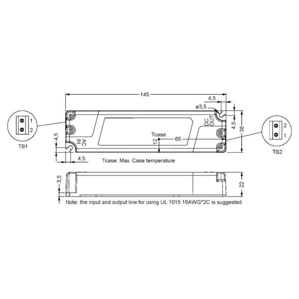 MW Mean Well PLM-25-350 LED driver Konstantström 25 W 0.35 A 42 - 72 V/DC möbelregistrering, Överbelastningsskydd 1 st