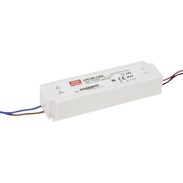 MW Mean Well LPC-60-1750 LED driver Konstantström 59.5 W 1.75 A 9 - 34 V/DC inte dimbar, Överbelastningsskydd 1 st