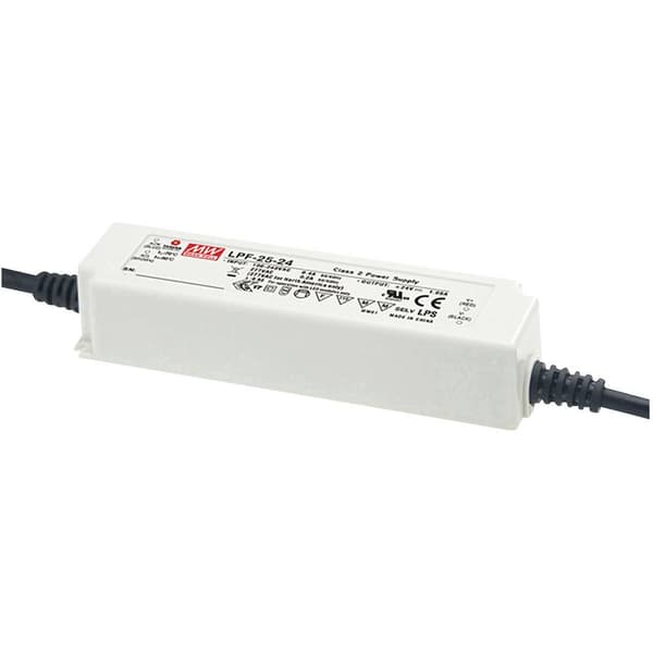 MW Mean Well LPF-25D-12 LED driver, LED transformator Konstantspänning, Konstantström 25.2 W 2.1 A 6.6 - 12 V/DC dimbar