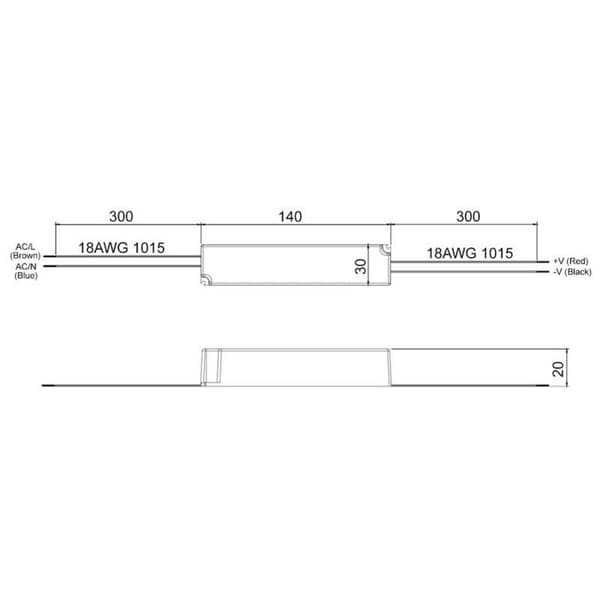 MW Mean Well LPH-18-24 LED driver, LED transformator Konstantspänning, Konstantström 18 W 0 - 0.75 A 24 V/DC inte dimba