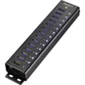 Miniatyrbild 1 av 4: Renkforce RF-3897144 13 Port USB-Hub 3.0 Aluminiumhölje, väggfäste, med snabb-laddning