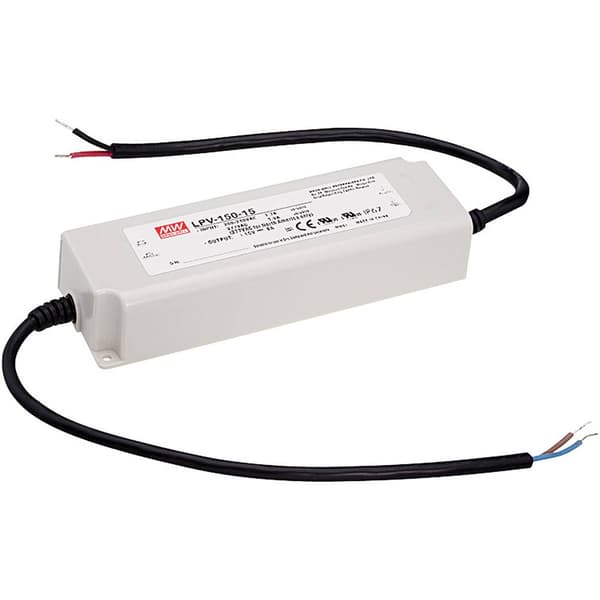 MW Mean Well LPV-150-24 LED transformator Konstantspänning 151 W 0 - 6.3 A 24 V/DC inte dimbar, Överbelastningsskydd 1