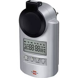 Brennenstuhl 1507490 Stikdåse-timer digital Udendr 23 h/59 min 3680 W IP44 Countdown-funktion, Tilfældighedsfunktion