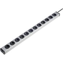 Ehmann 0600x00122031 Stikdåse uden afbryder Schuko 12x Aluminium Stik med jordkontakt 1 stk