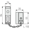 Miniatyrbild 2 av 4: ABUS ABTS03968 Dörrkedja Silver