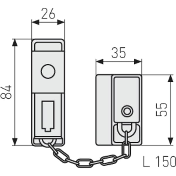 ABUS ABTS03968 Dörrkedja Silver