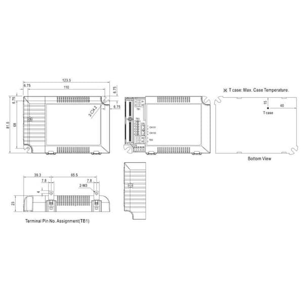 MW Mean Well LCM-40 LED driver Konstantström 42 W 0.35 - 1.05 A 2 - 80 V/DC PFC-krets, Överbelastningsskydd, dimbar 1 s
