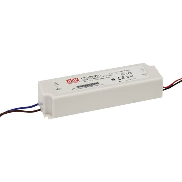 MW Mean Well LPC-35-700 LED driver Konstantström 33.6 W 0.7 A 9 - 48 V/DC inte dimbar, Överbelastningsskydd 1 st