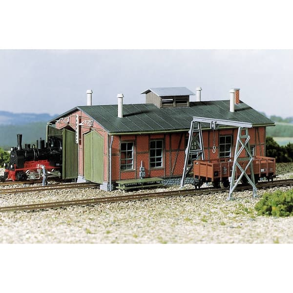 Auhagen 11 355 H0 Roundhouse, två ständigt med Bockkran Multifärg