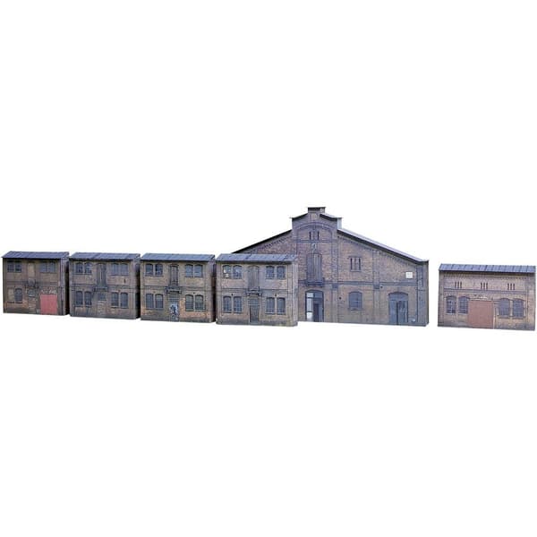 Auhagen 42506 H0 Relief-kartongbyggsats med 6 industrifassader Multifärg