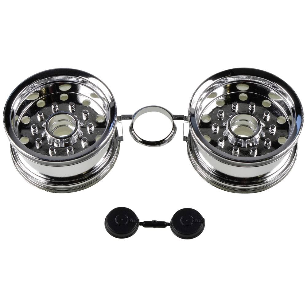 Carson Modellsport 1:14 Lastbilssläp Fälgar 27.5 mm Plast Euro-optik Krom 1 par