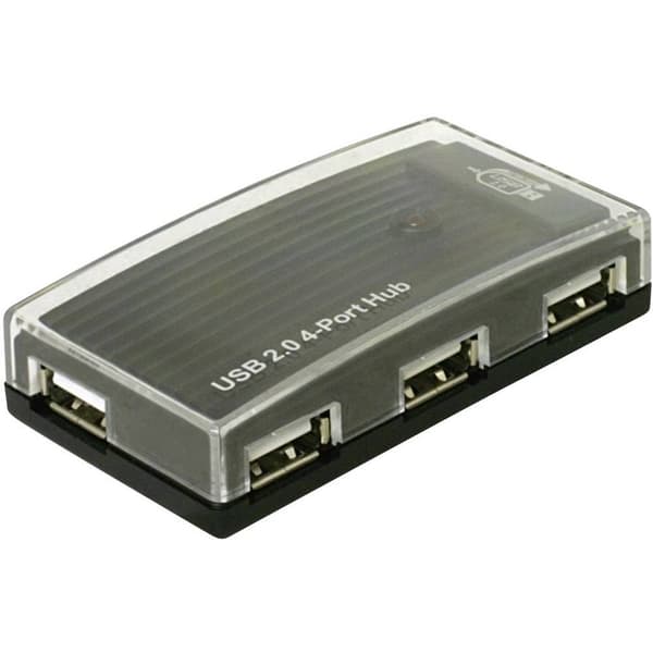 Delock 4 Port USB 2.0-Hub Svart