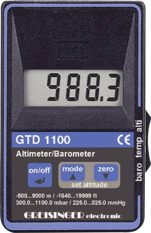 Trykmålingsudstyr Greisinger GTD 1100 Lufttryk 0.3 - 1.1 bar med hjdemåler